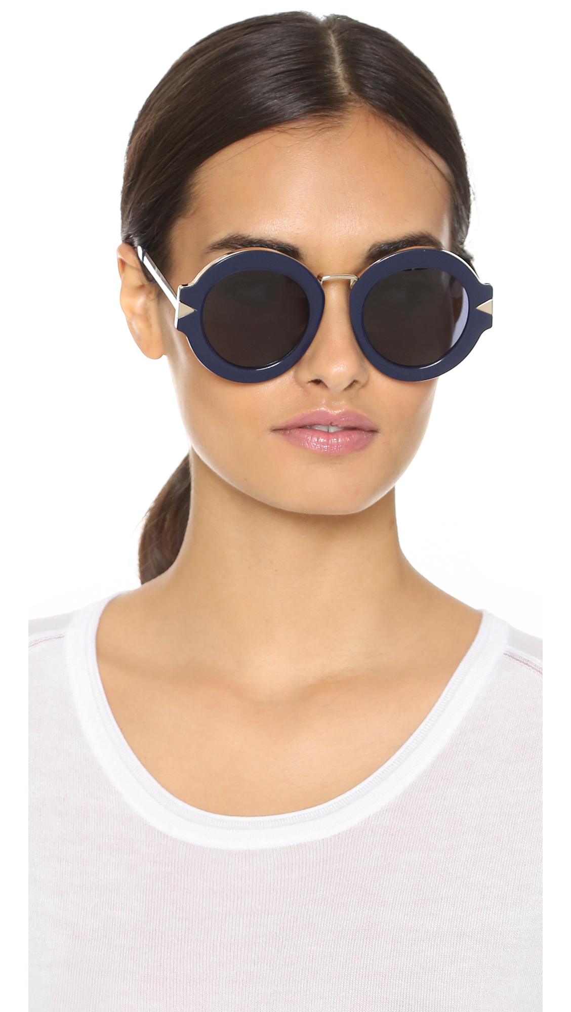 Lyst - Karen Walker Special Fit Maze Sunglasses in Blue