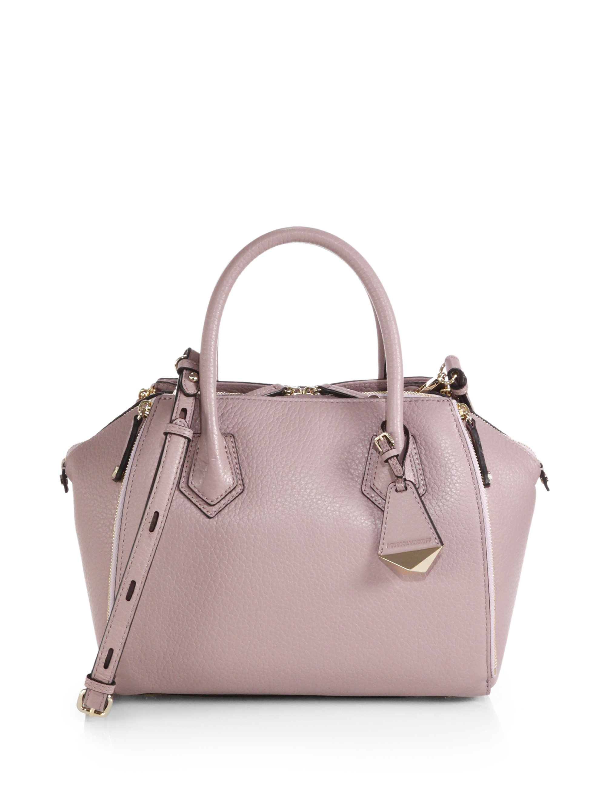 Rebecca Minkoff Mini Perry Satchel in Purple (TORTORA) | Lyst