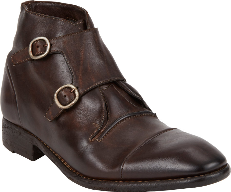 Lyst - Harris Washed Double Monk Ankle Boots in Brown for Men