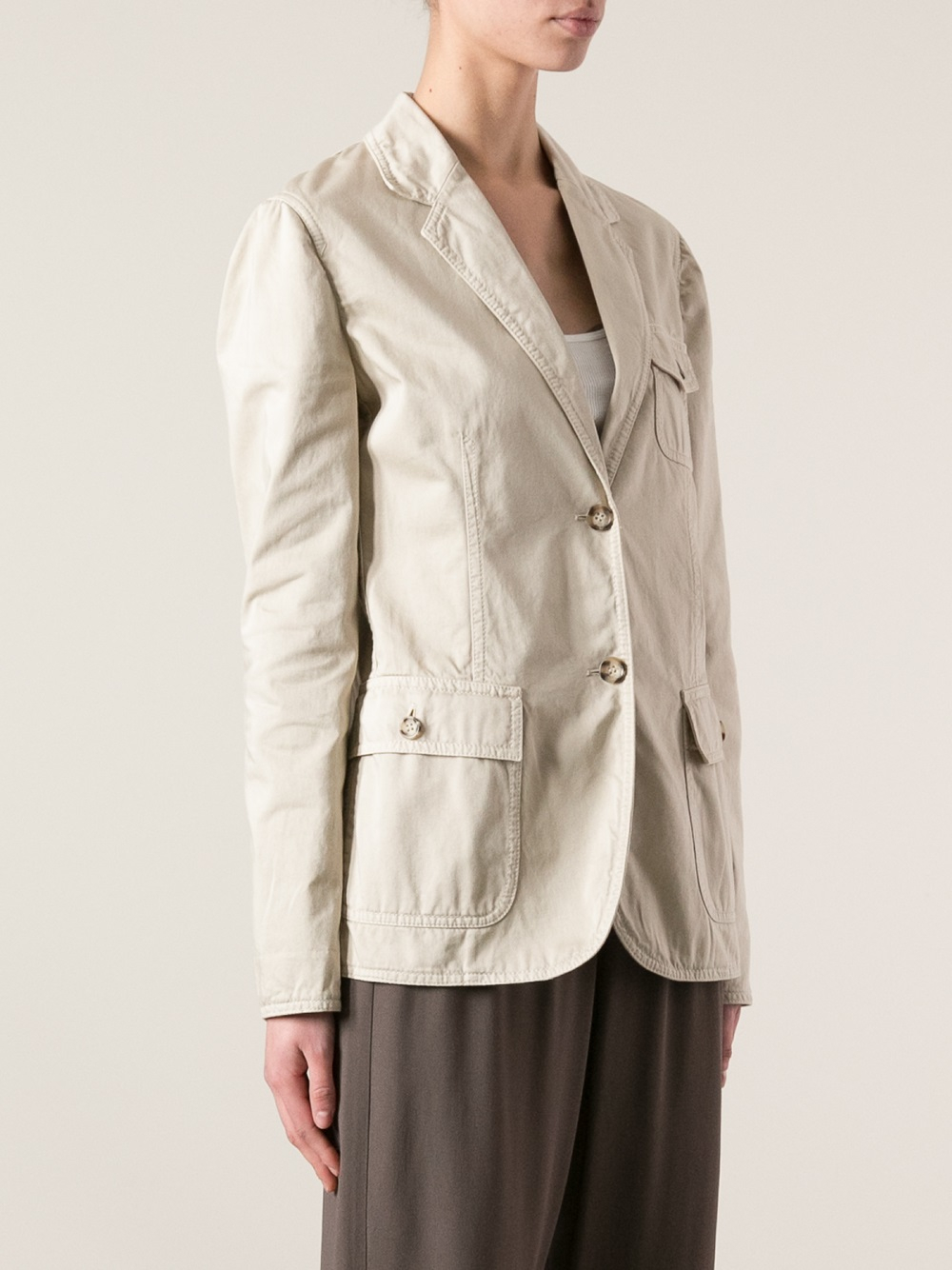 Prada Safaristyle Jacket in Natural Lyst