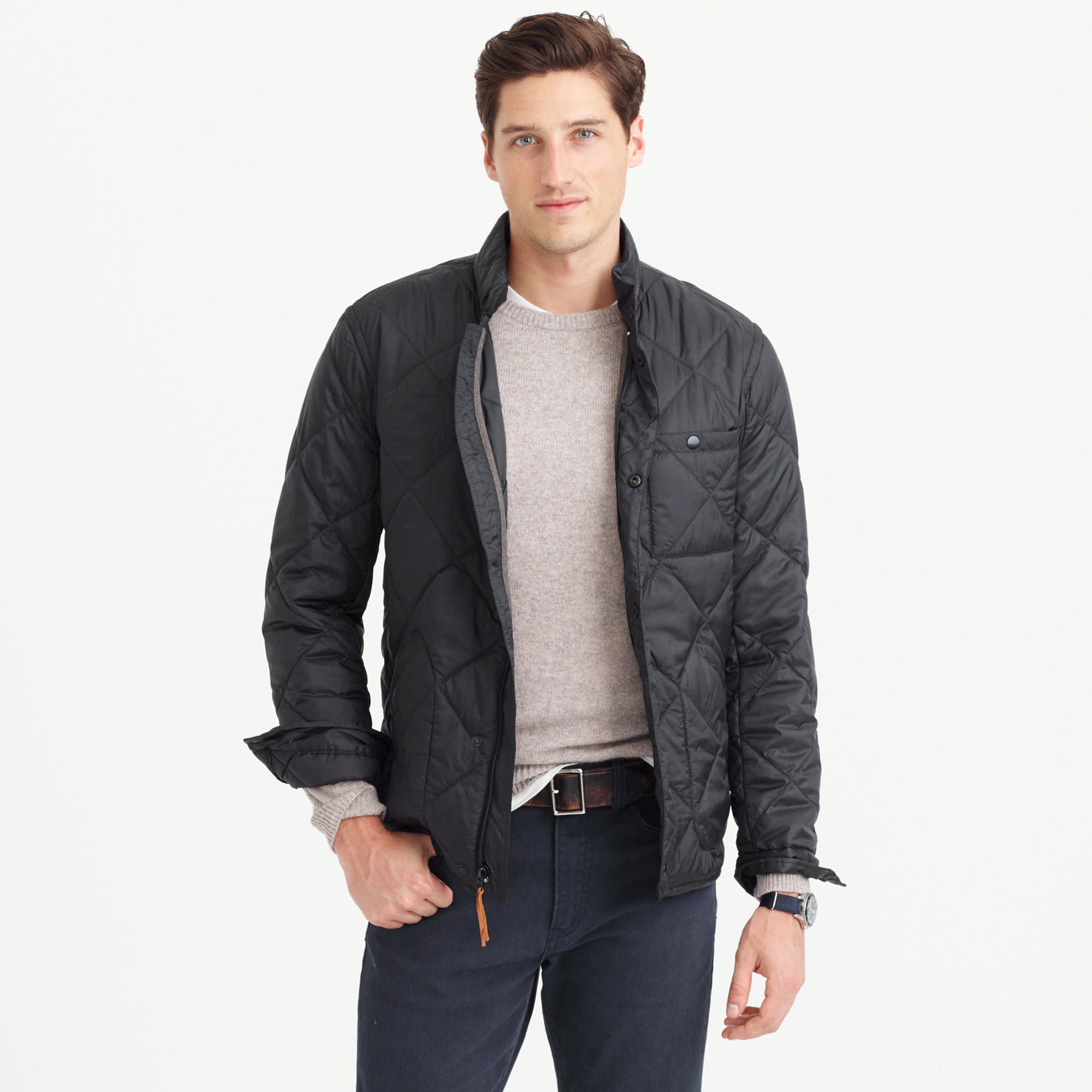 J.crew Nylon Sussex Quilted Jacket in Black for Men | Lyst