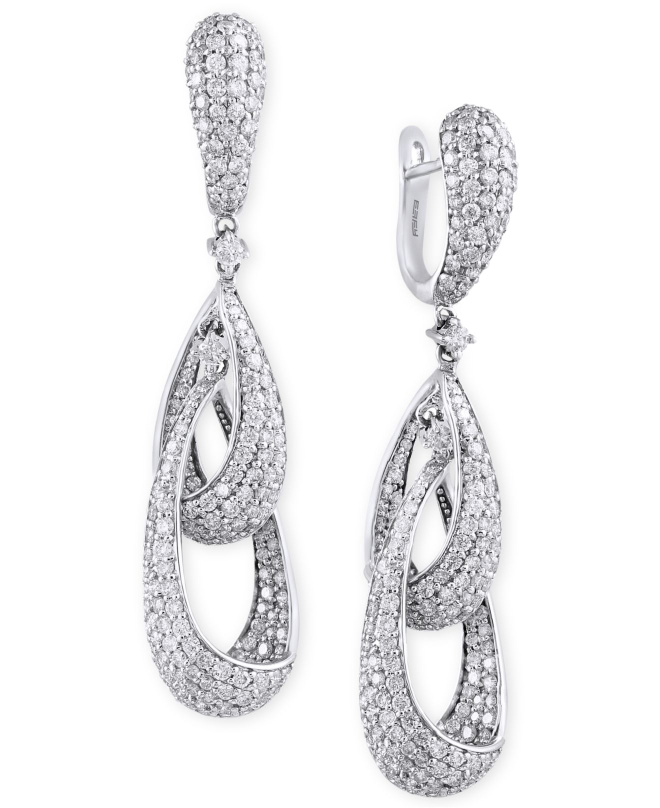 Lyst Effy Collection Pavé Clica By Diamond Teardrop Gallery