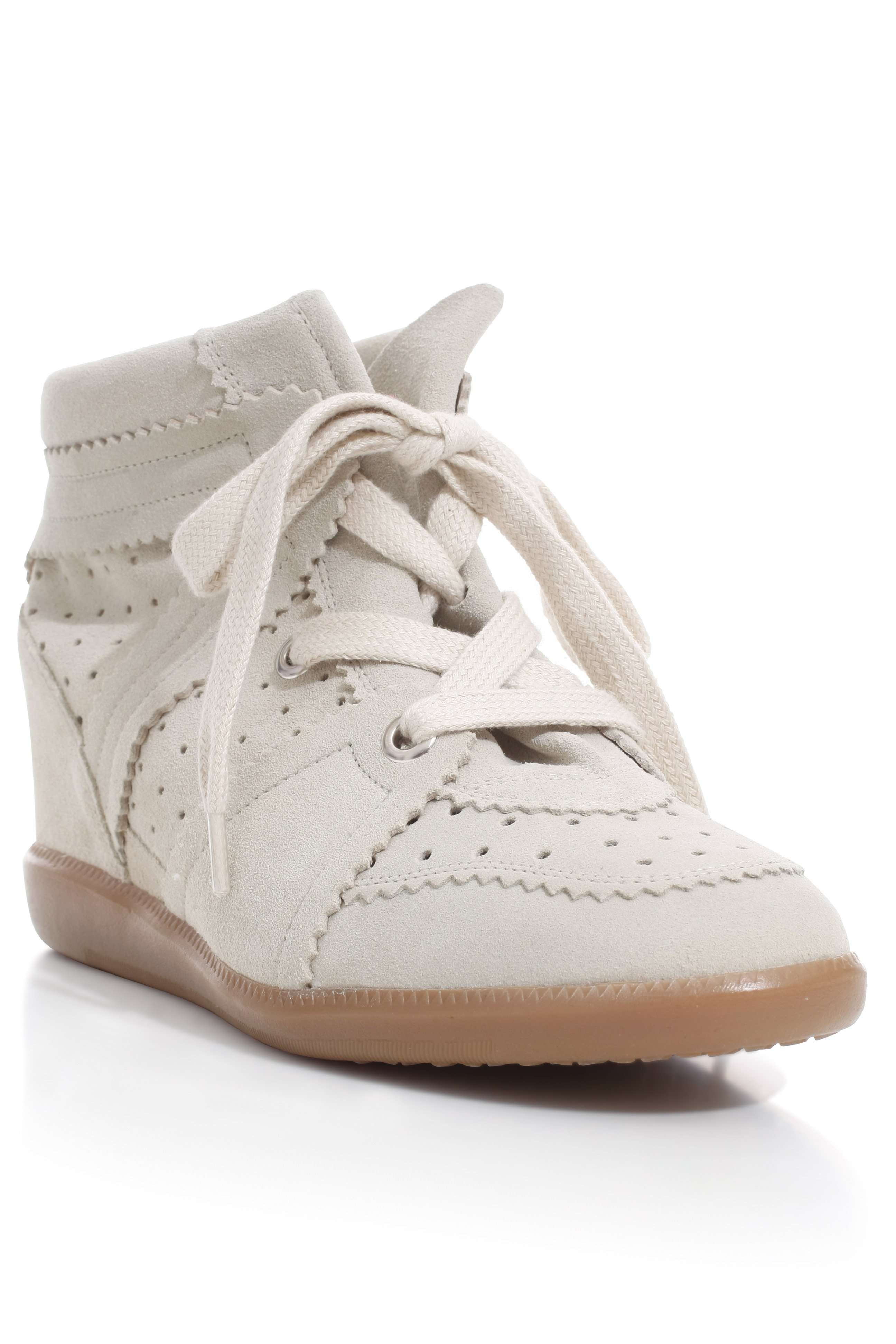 Lyst - Isabel Marant Bobby Suede Sneaker in White