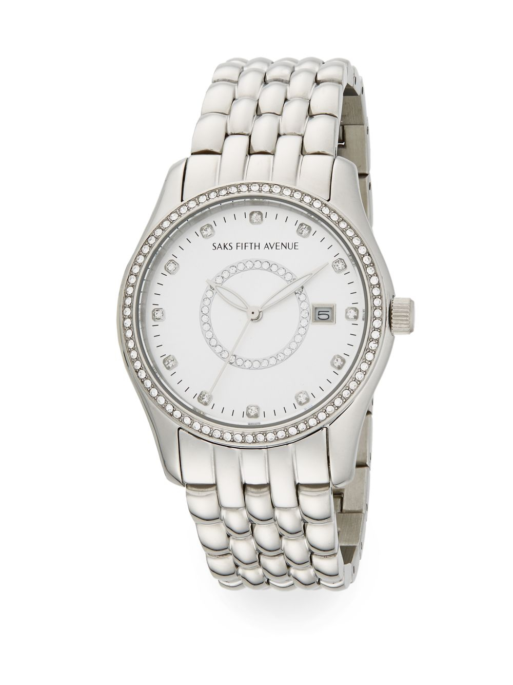 Saks fifth avenue Swarovski Crystal Stainless Steel Bracelet Watch in ...