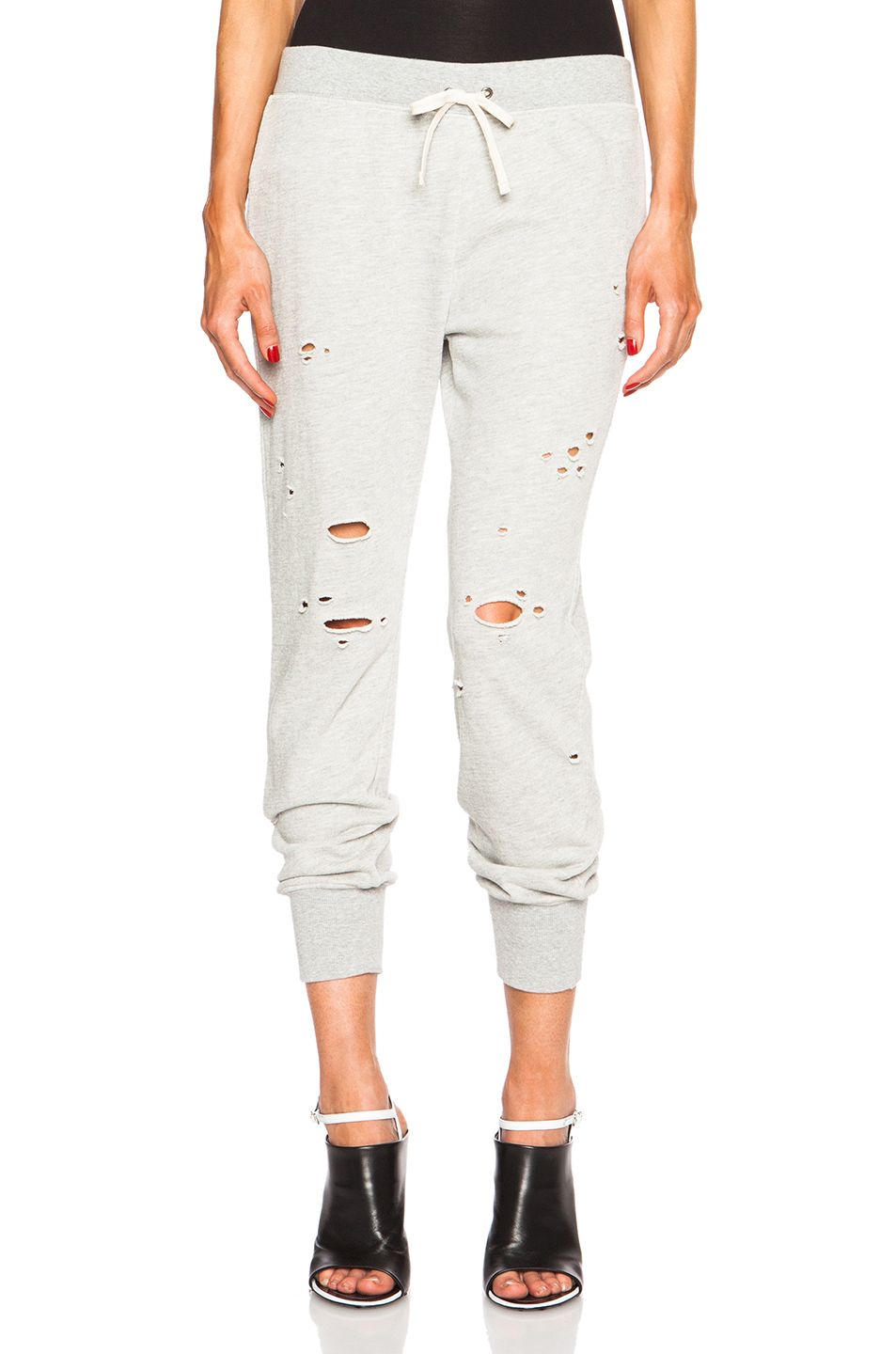 Lyst - Pam & Gela Betsee Distressed Sweatpants in Gray