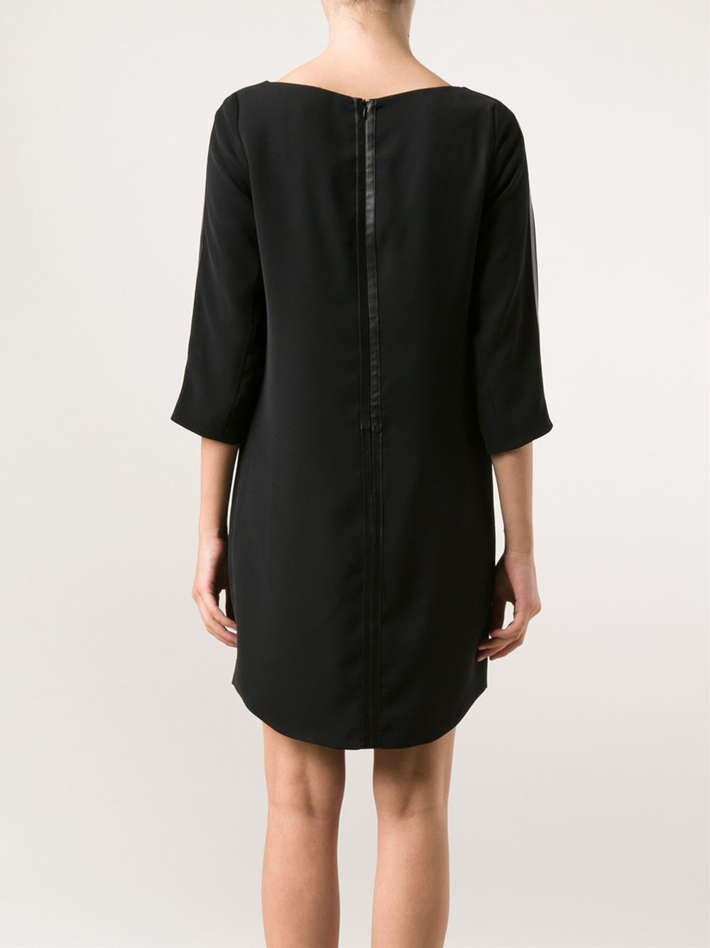 Lyst Vince 'Bracelet Sleeve' Dress in Black