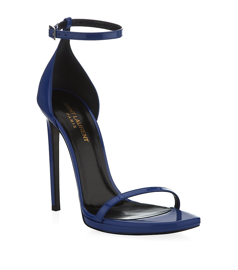 Saint laurent Jane Sandal in Blue Lyst