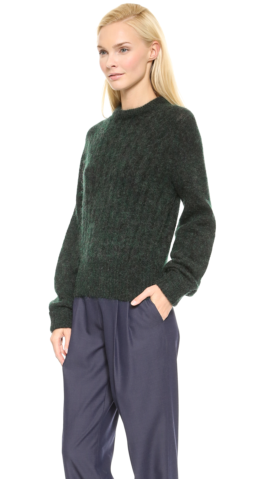 Lyst - Acne Studios Dania Mohair Sweater - White in Green