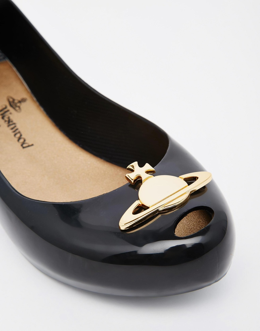 Lyst - Vivienne Westwood For Melissa Ultragirl 14 Black Orb Flat Shoes ...