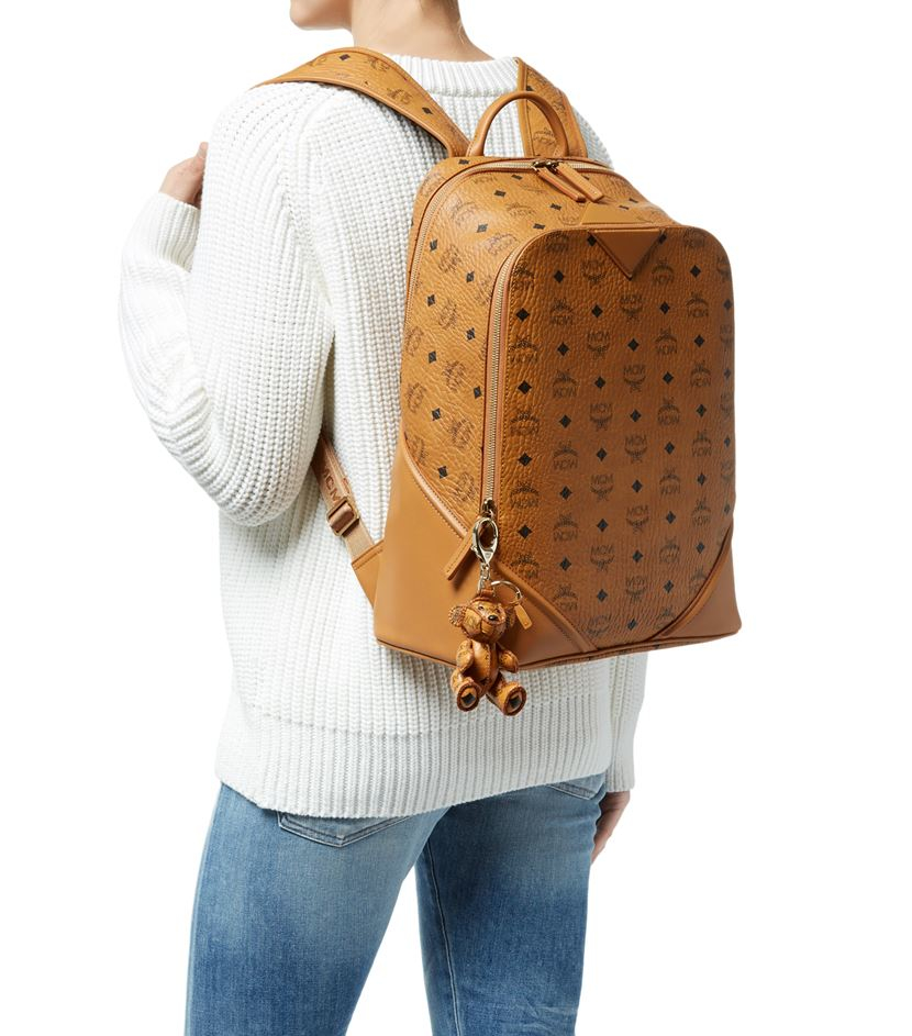 Mcm Medium Duke Visetos Backpack in Brown Lyst