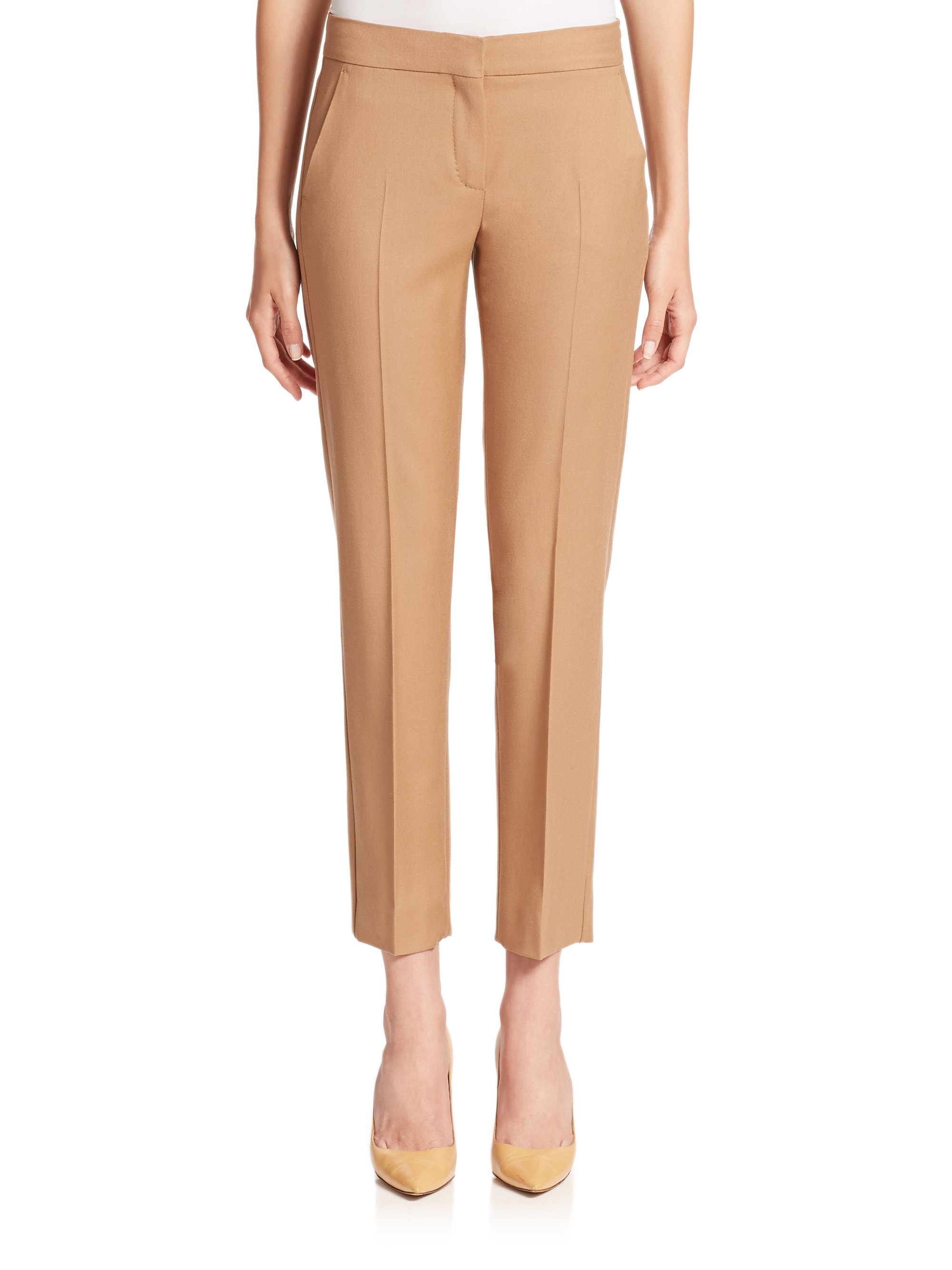 camel wool pants womens