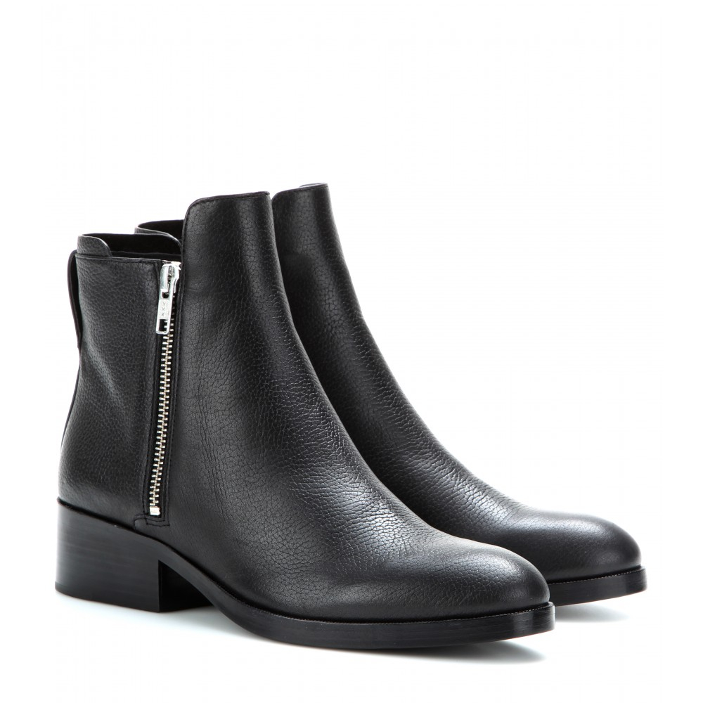 3.1 Phillip Lim Alexa Leather Ankle Boots in Black | Lyst