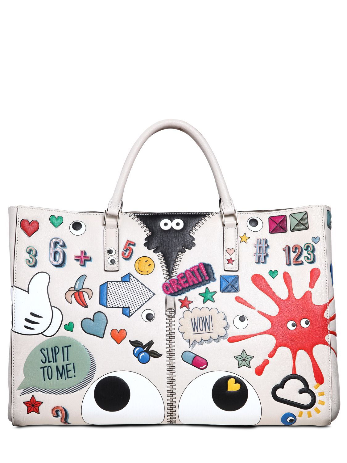 Anya Hindmarch Sticker Tote Bag In White Lyst Gallery