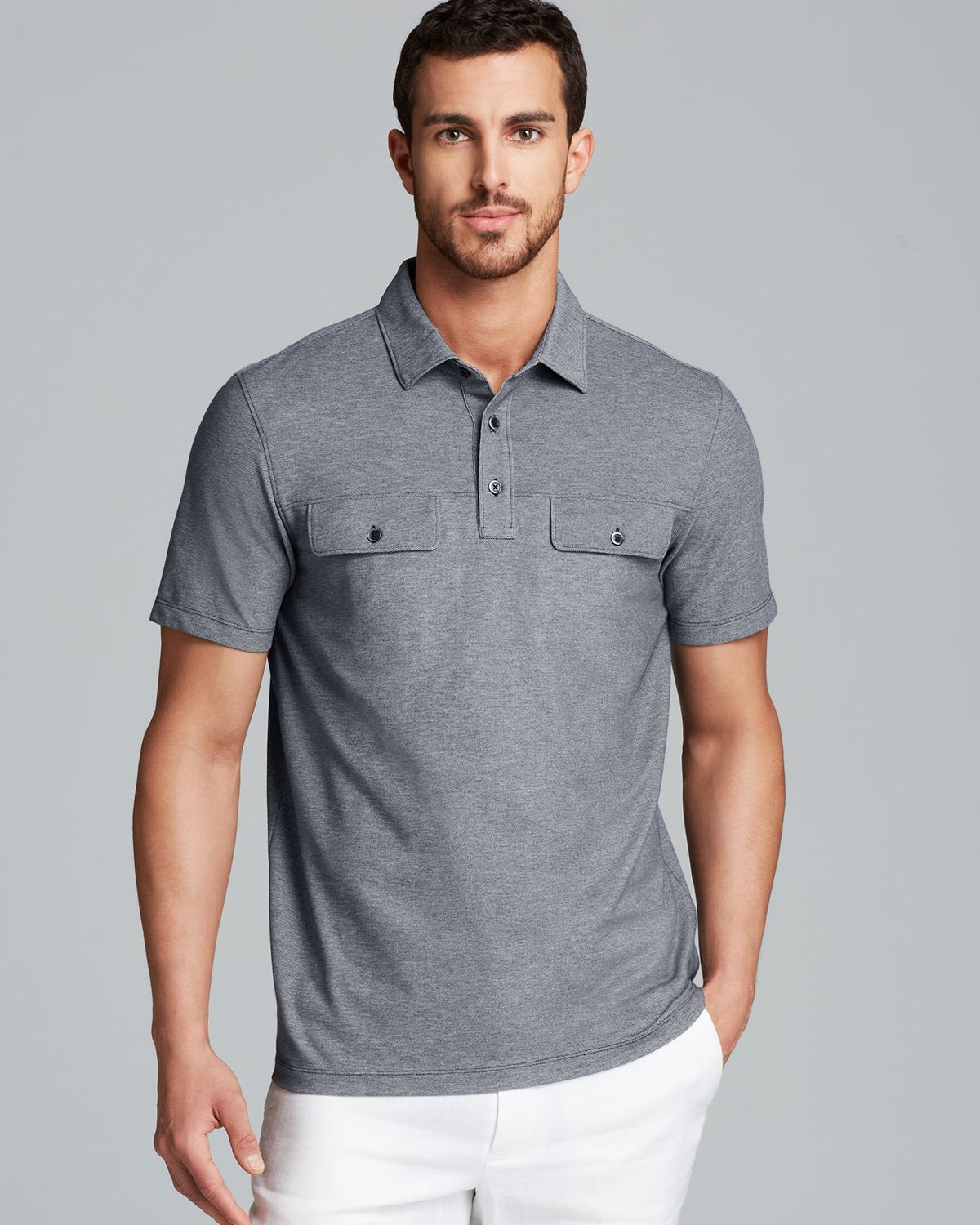 Lyst - Michael Kors Birdseye Double Pocket Classic Fit Polo in Blue for Men