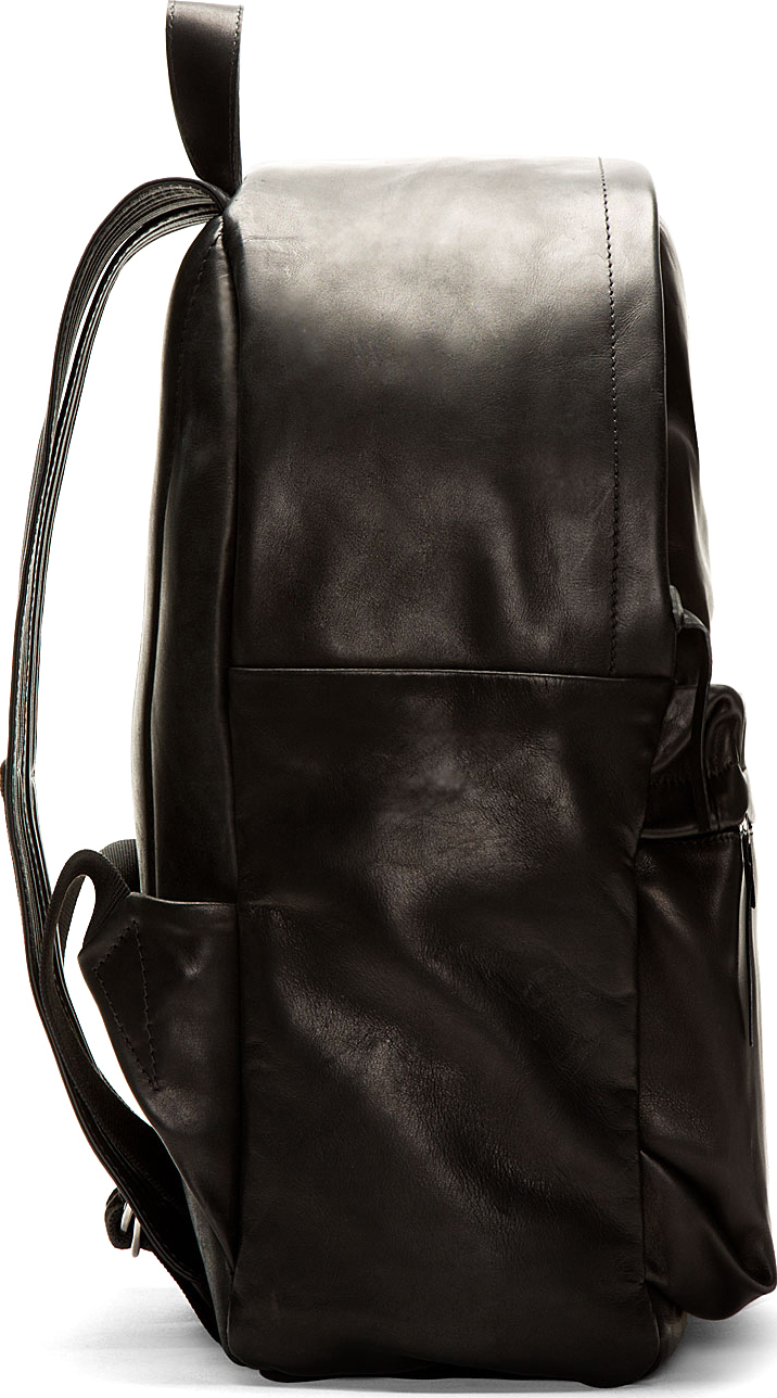 Lyst - Silent - damir doma Black Smooth Leather Bay Men Backpack in ...