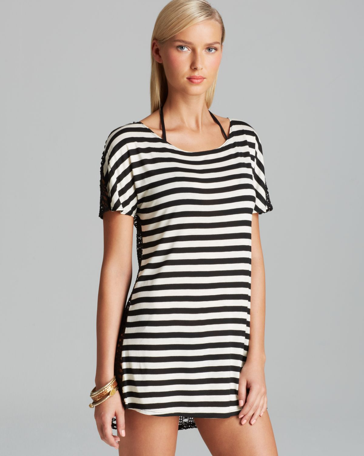 black swim cover up pants