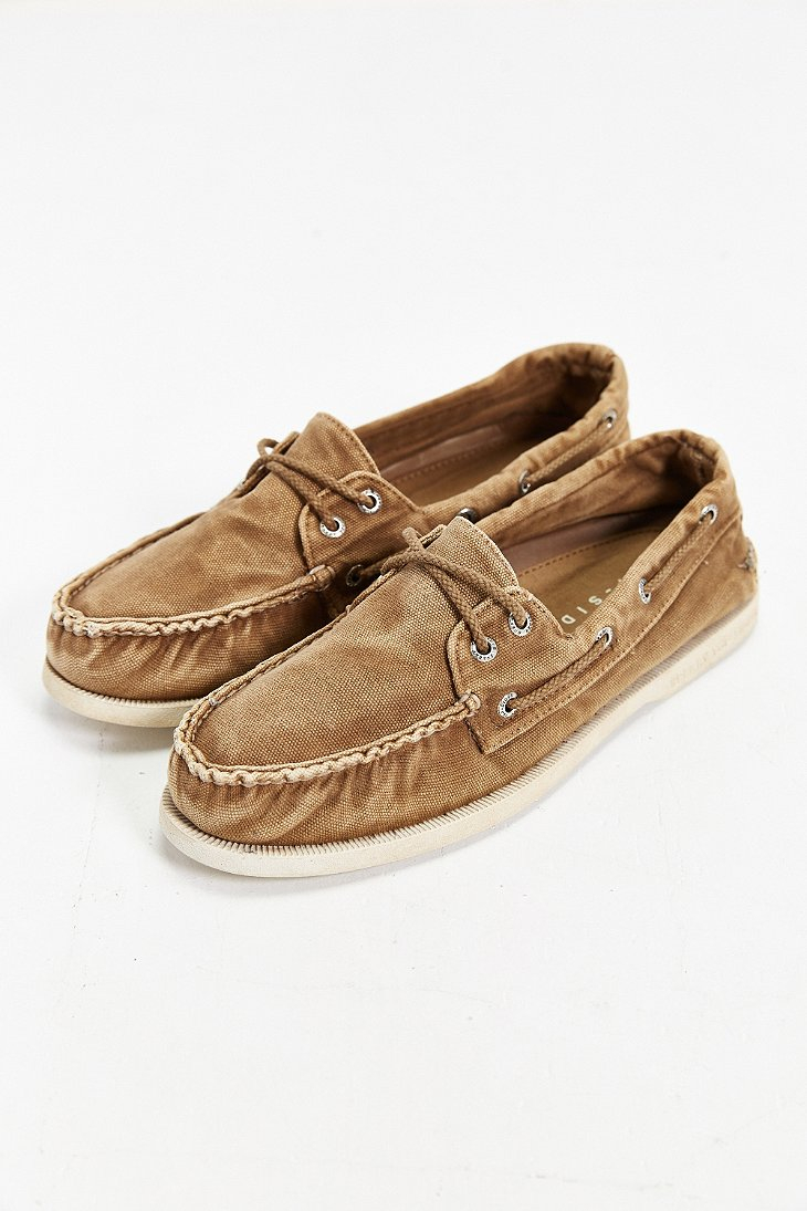 Lyst - Sperry Top-Sider Authentic Original 2-Eye Washed Canvas Boat ...