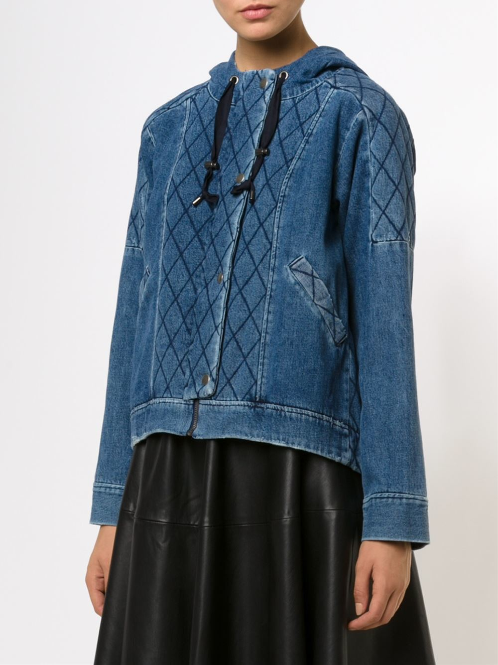 Sea Quilted Denim Jacket in Blue Lyst