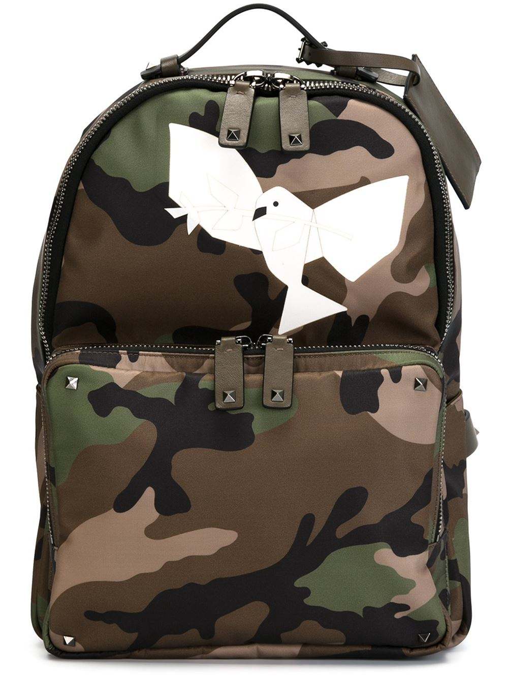 Valentino Camouflage Backpack in Green for Men | Lyst