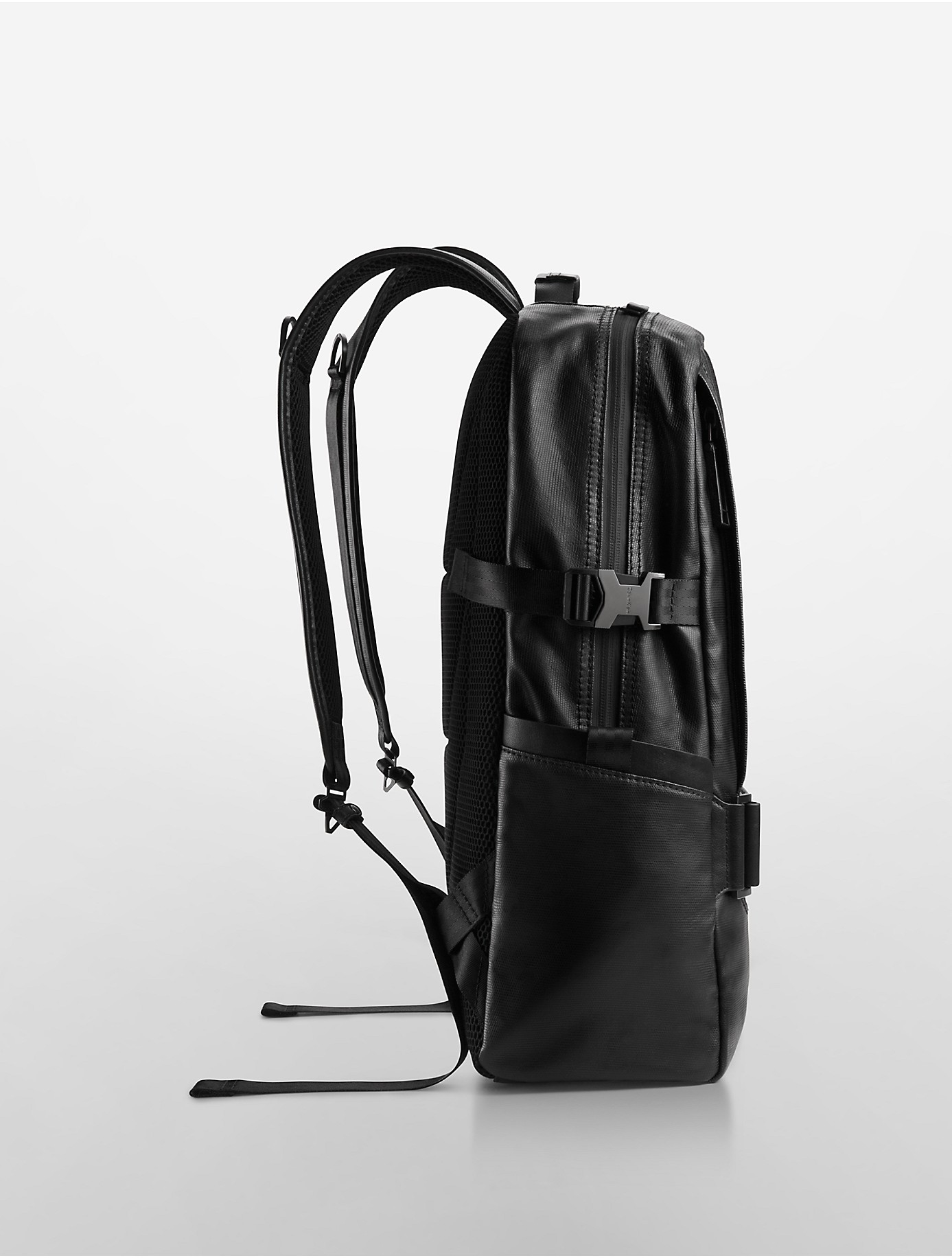 Calvin klein Jeans Textured Coated Canvas Backpack in Black for Men | Lyst