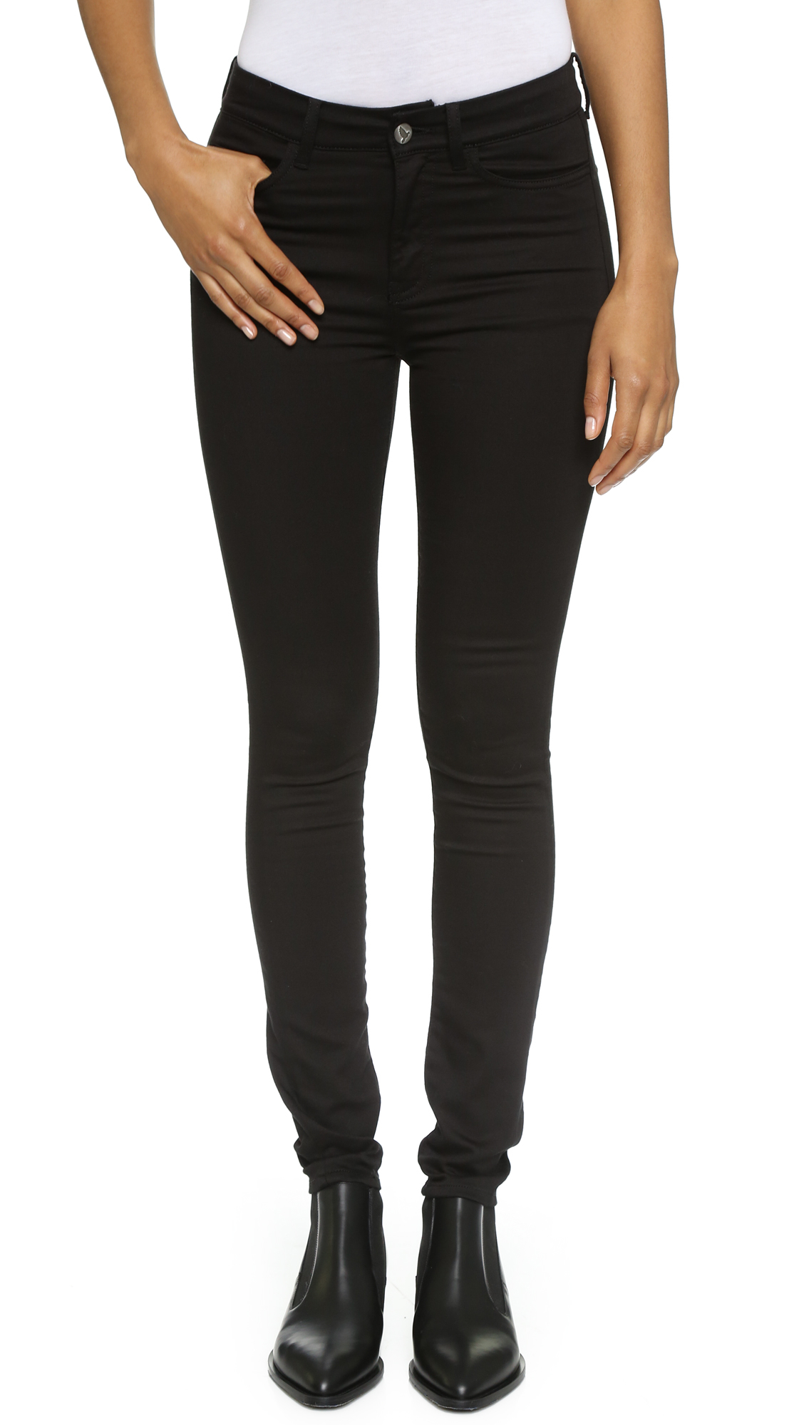 Lyst - M.I.H Jeans The Bodycon Skinny Jeans - Power Black in Black