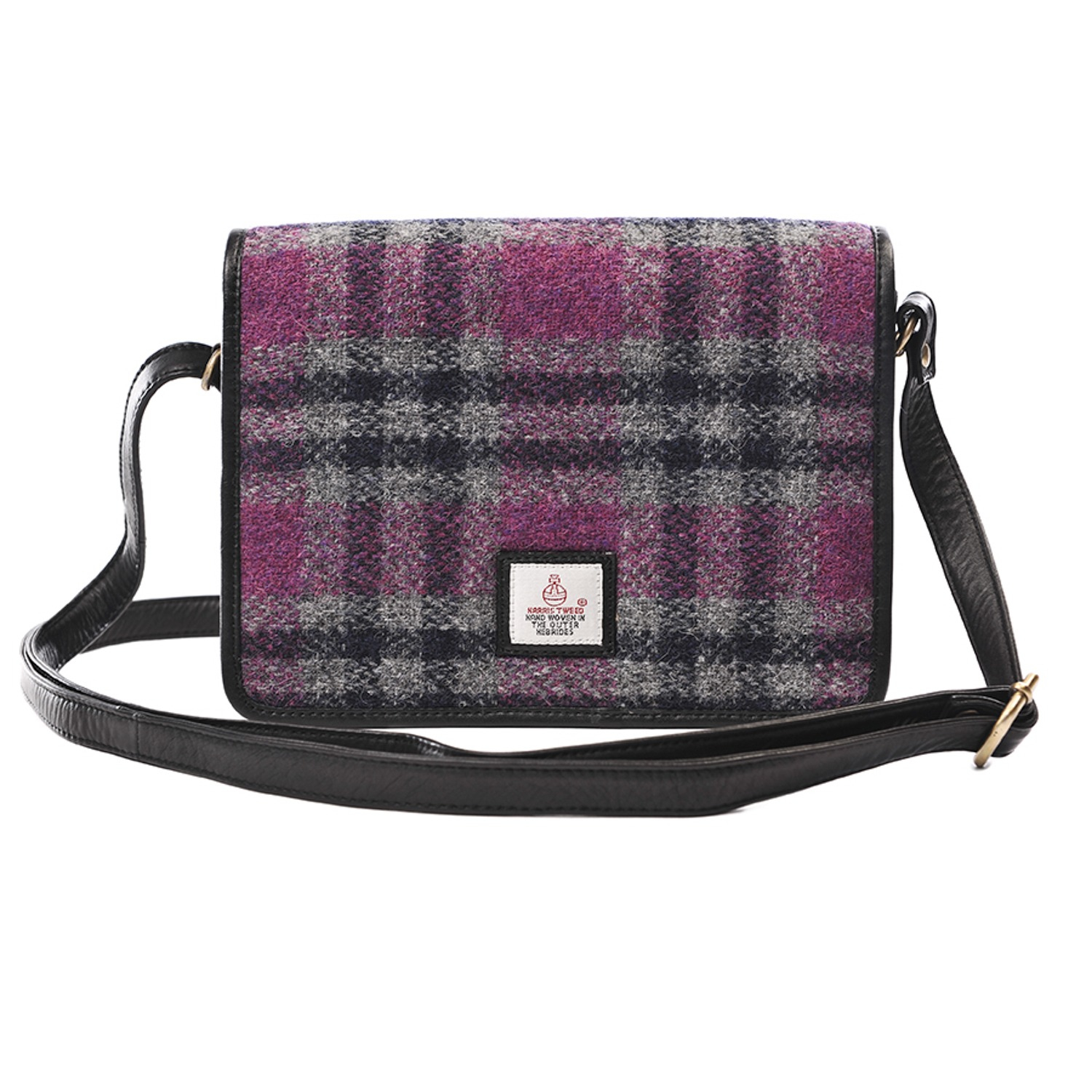 pink harris tweed bag