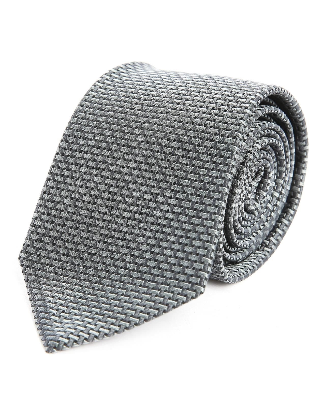 Armani Grey Micro-rectangle Pattern 7.5 Tie in Gray for Men (grey) | Lyst