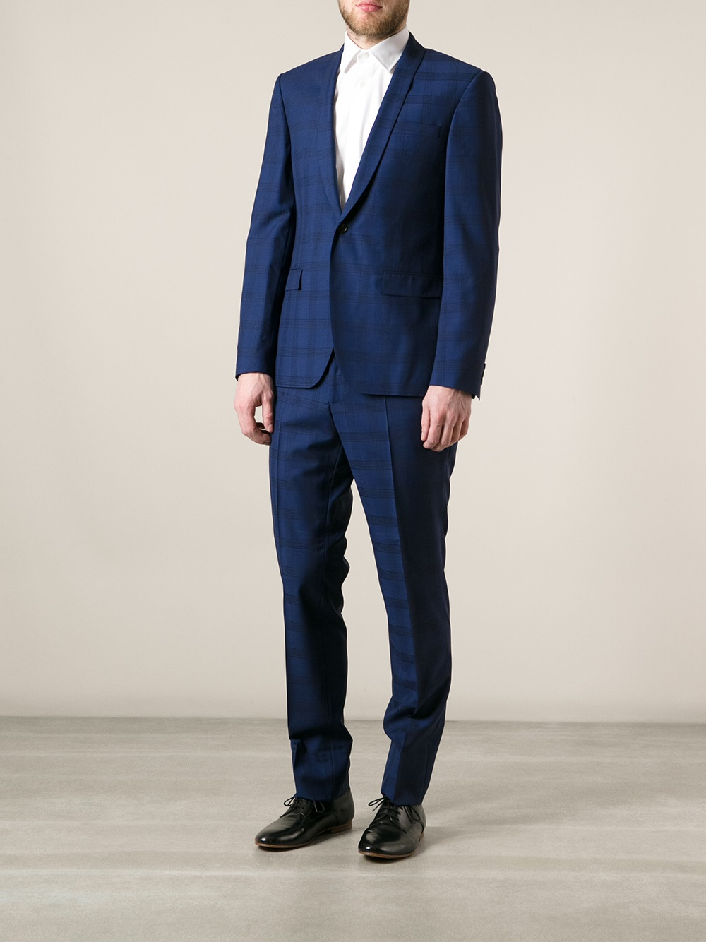 Lyst - Mr Start Rivington Invisible Check Suit in Blue for Men