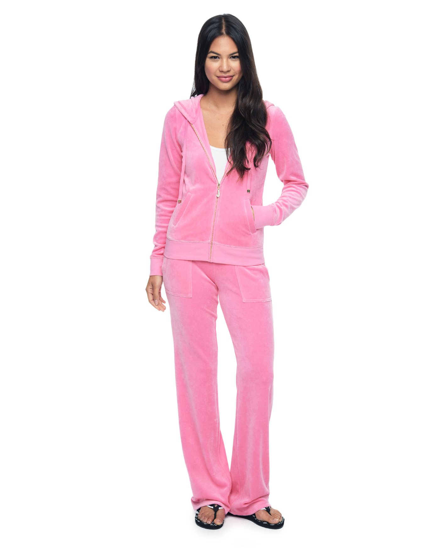Juicy couture J Bling Robertson Original Velour Jacket in Pink | Lyst