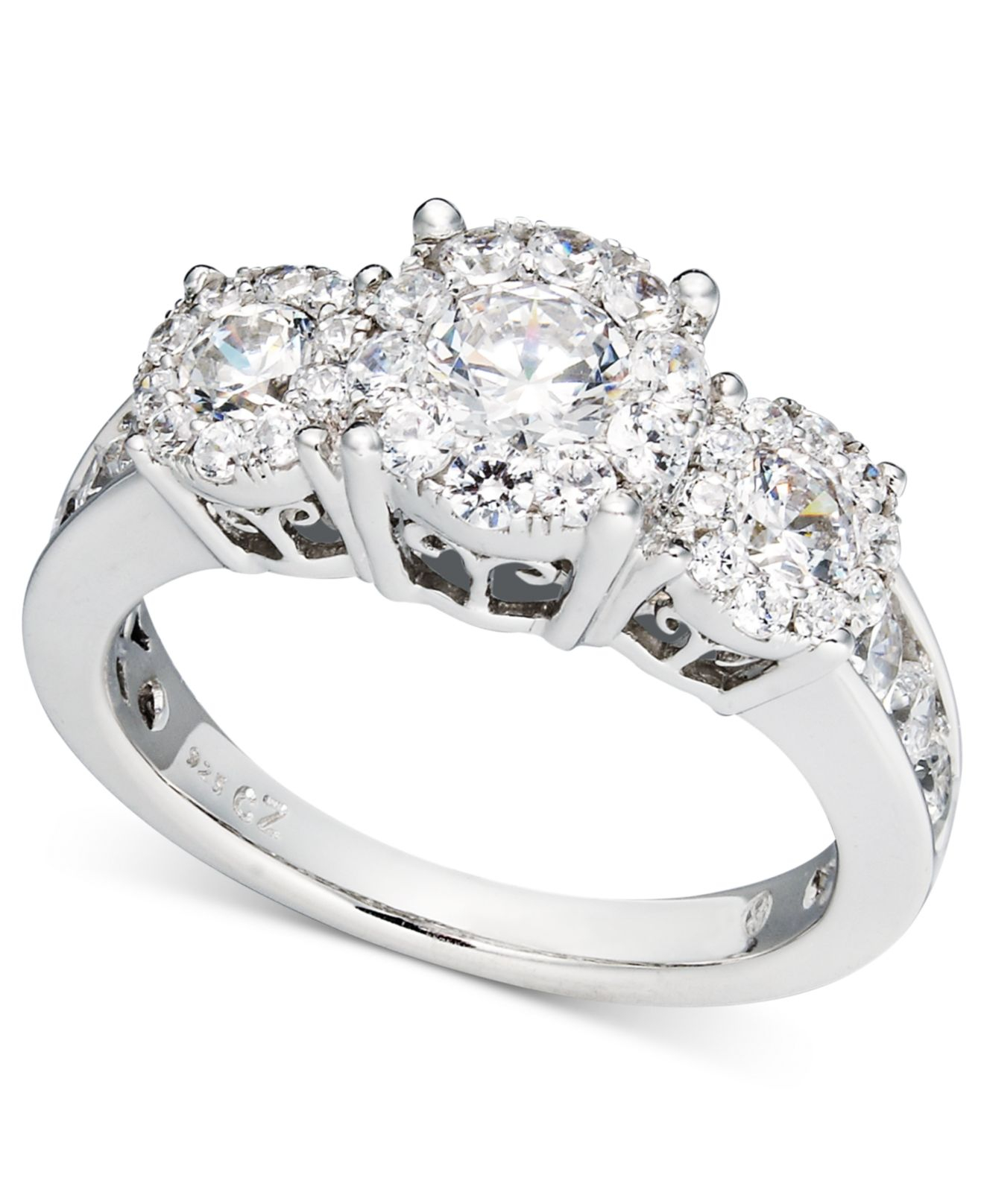 Macy s Diamond  Engagement  Ring  And Wedding  Band Bridal  Set 