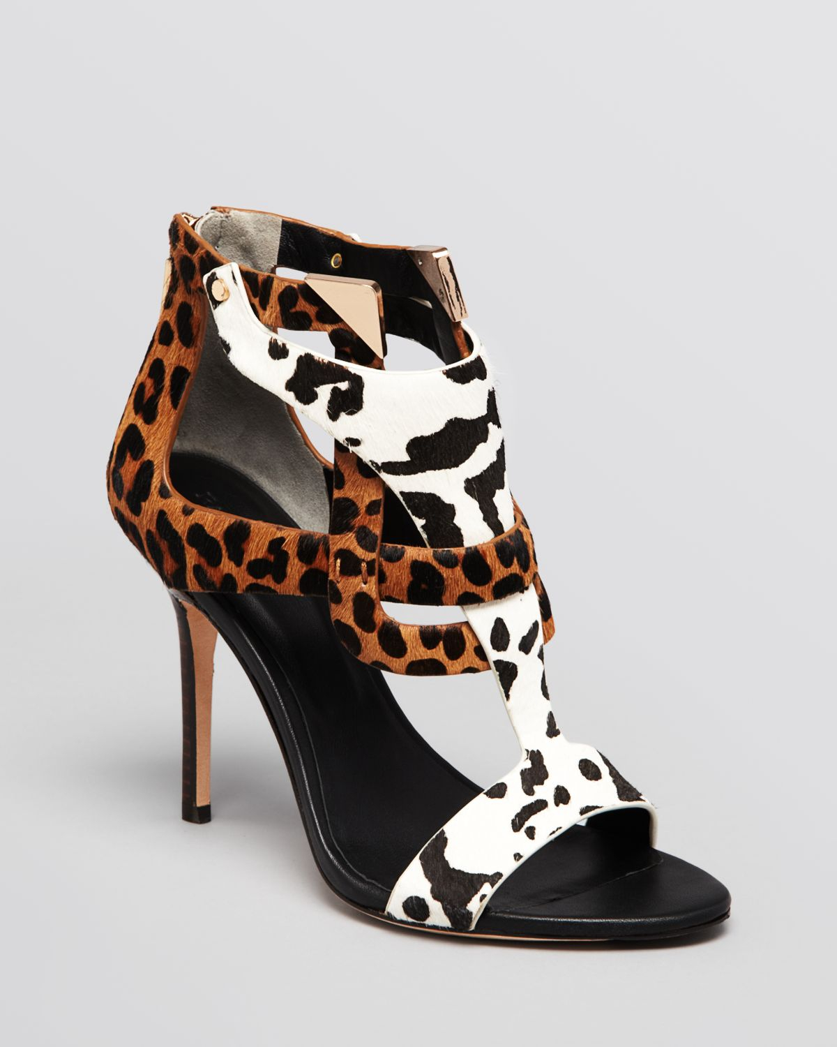 leopard print high heel shoes
