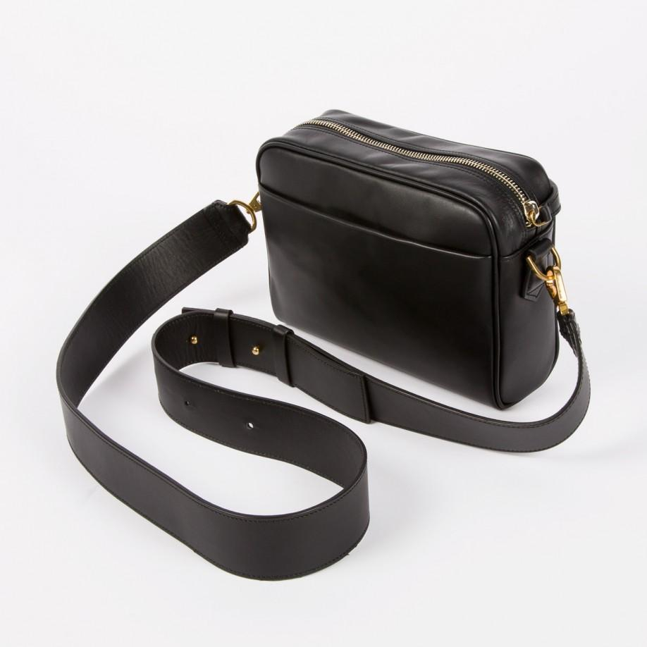 Black Leather Cross Body Bag Literacy Basics 