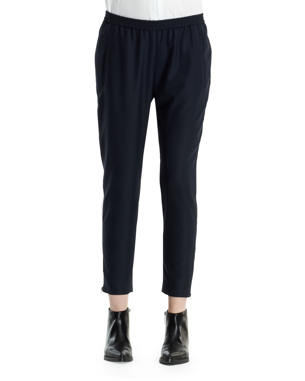 Lyst - Stella Mccartney Relaxed Tapered Pants With Elastic Waist in Blue