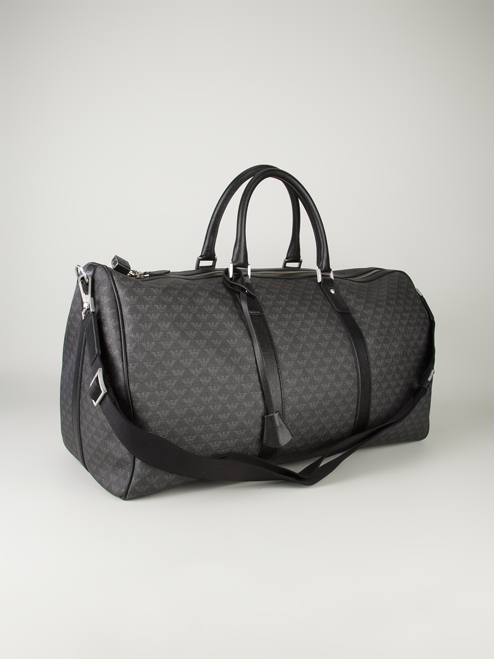 Lyst - Emporio Armani Monogrammed Duffle Bag in Black for Men