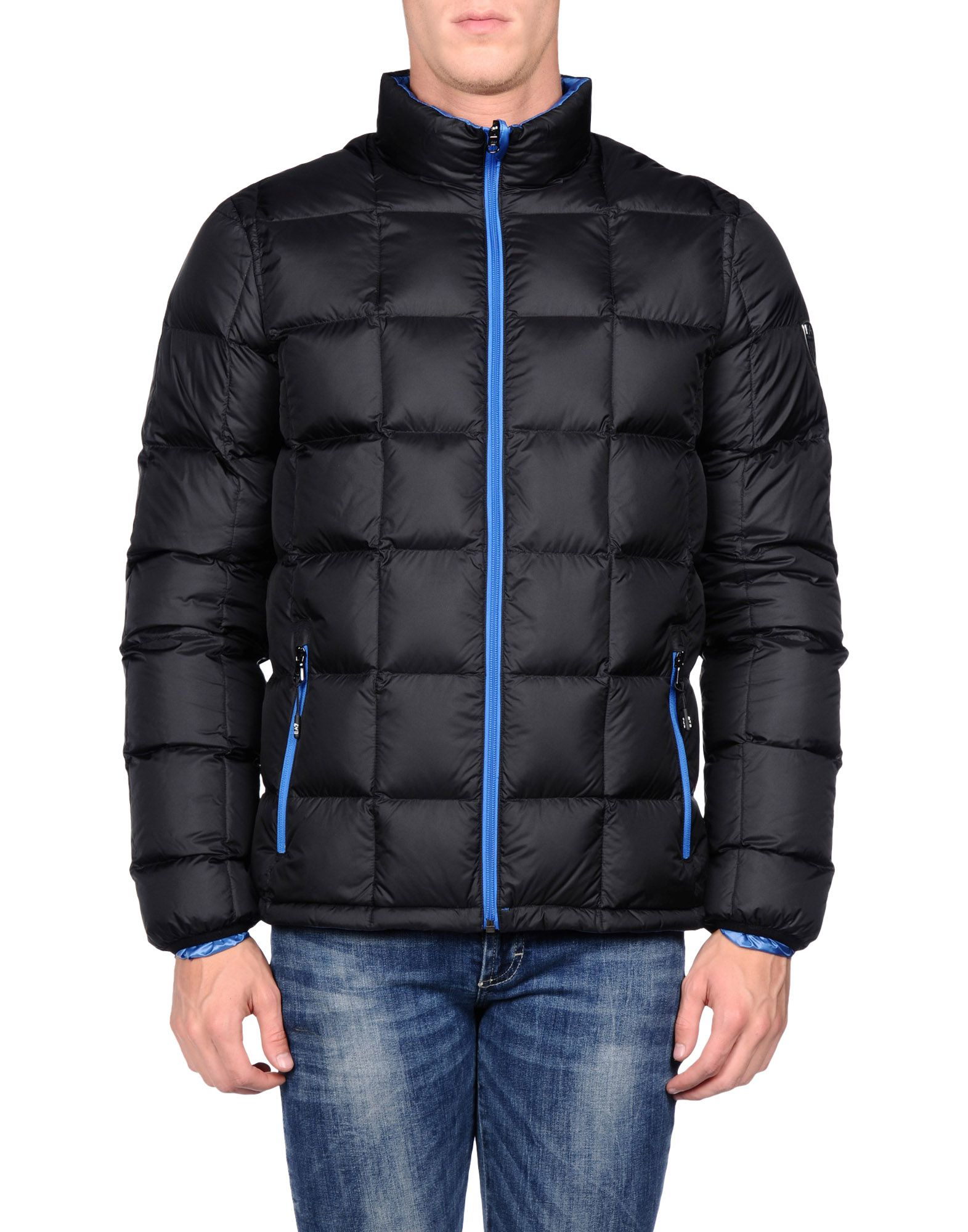 Ea7 Down Jacket in Black for Men | Lyst