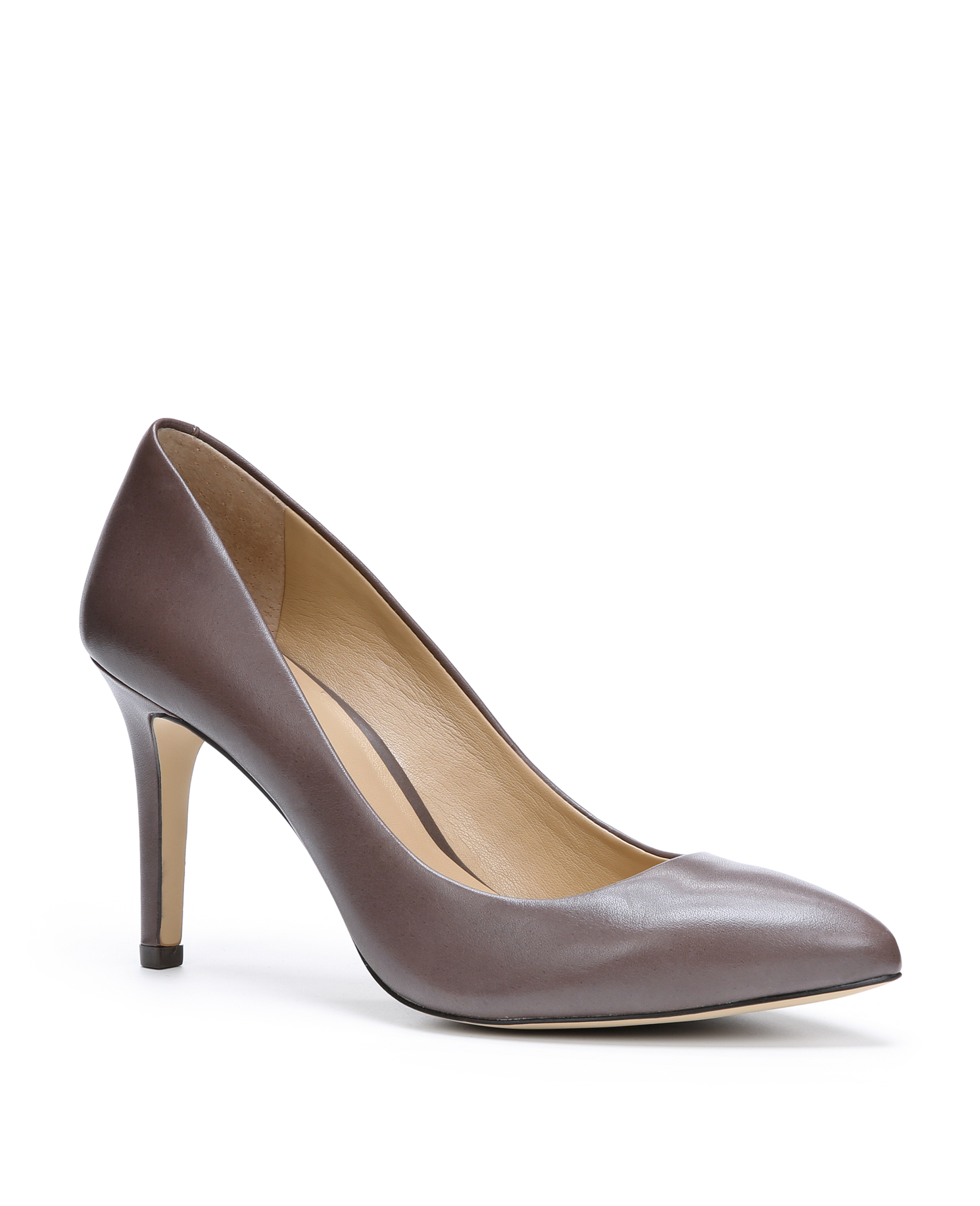 Ann taylor Kenzie Leather Pumps in Gray | Lyst