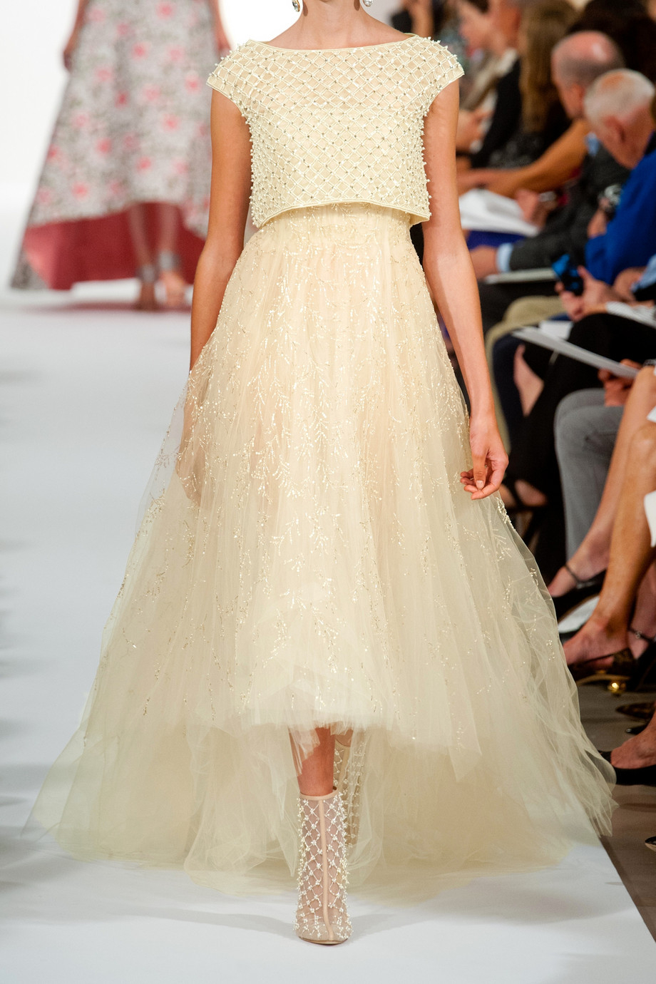 oscar de la renta tulle gown