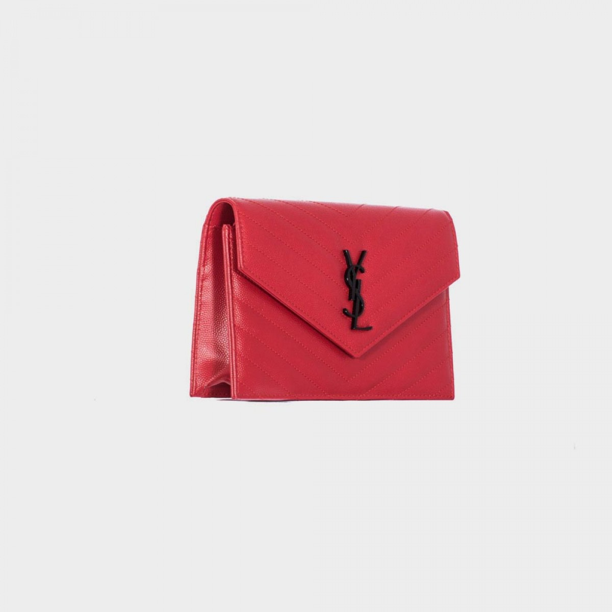 ysl handbag - monogram saint laurent chain wallet in red crocodile embossed leather