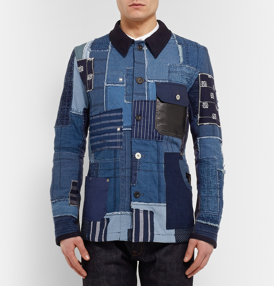 Lyst Junya Watanabe Denim Patchwork Jacket in Blue for Men