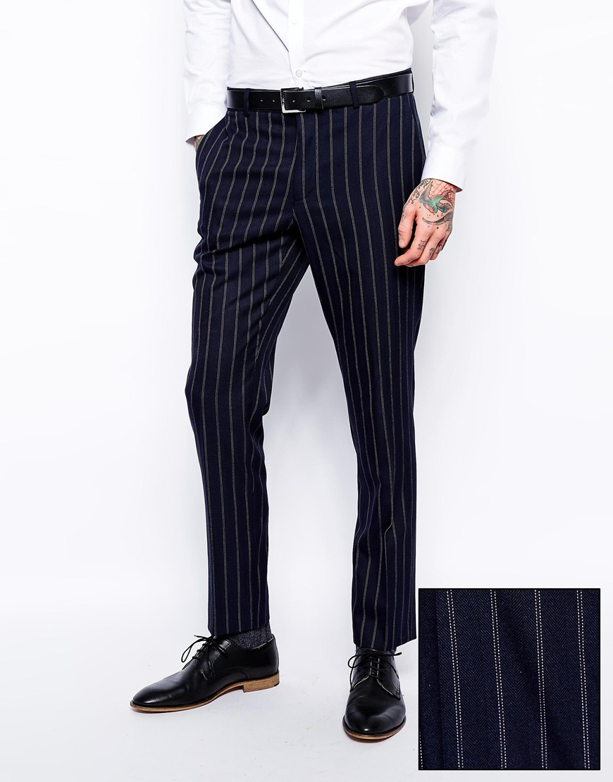 grey striped pants men