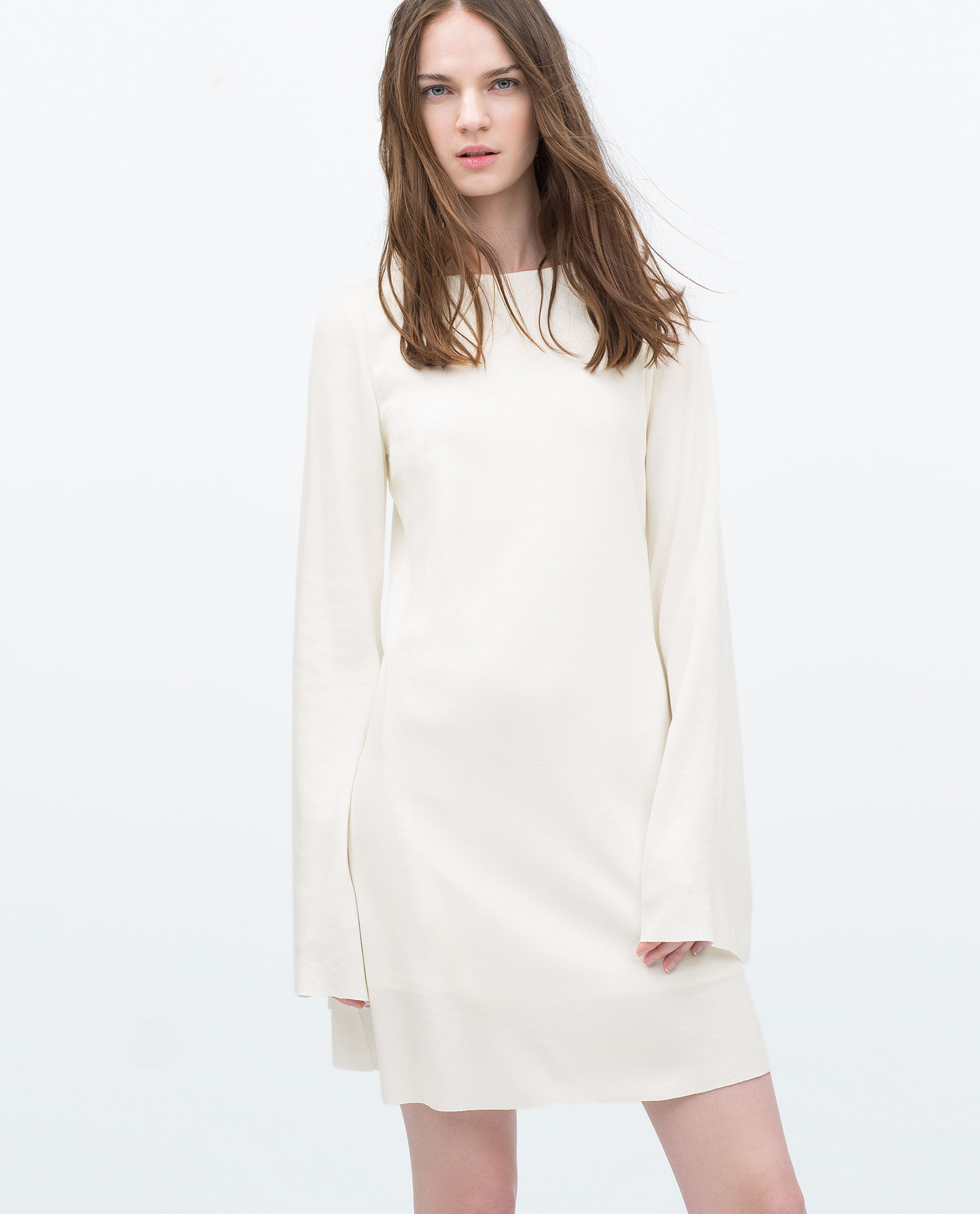 Zara Dress With Low-Cut Back Dress With Low-Cut Back in White | Lyst