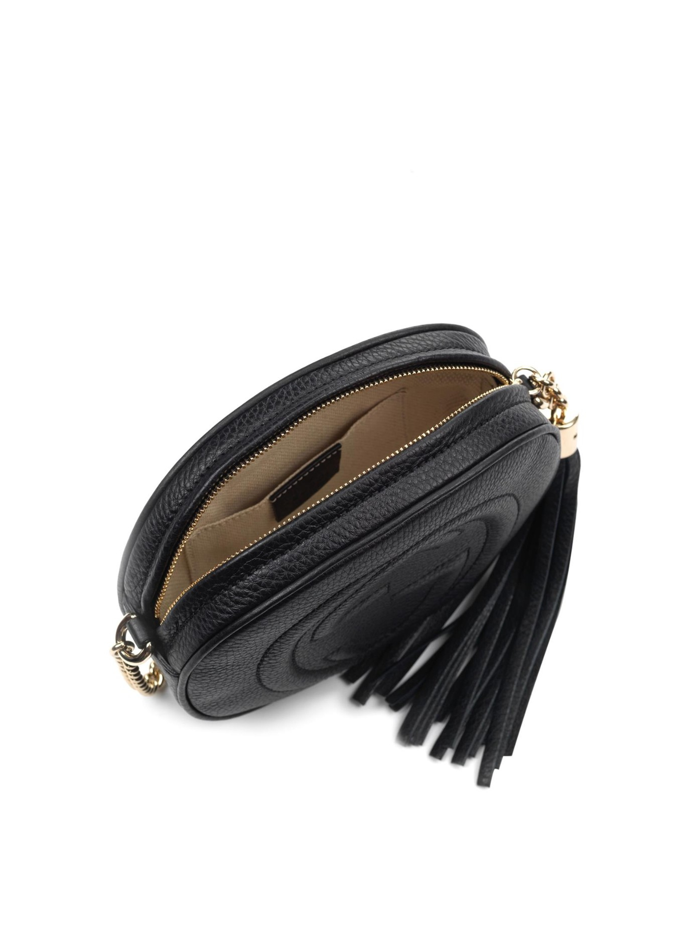 Gucci Mini Soho Chain-Strap Cross-Body Bag in Black | Lyst