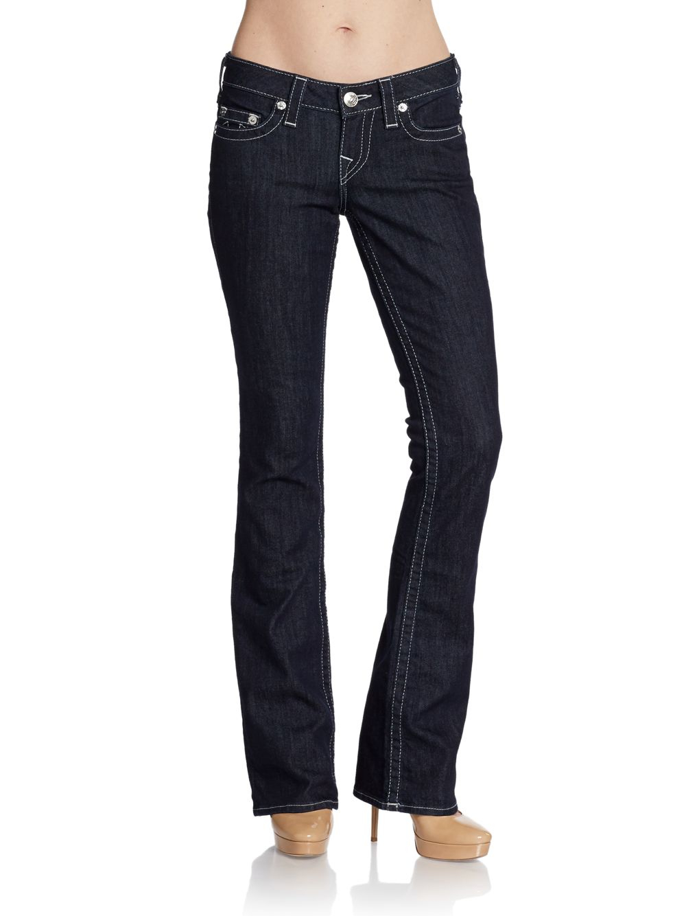 Lyst True Religion Bootcut Embellished Pocket Jeans in Blue