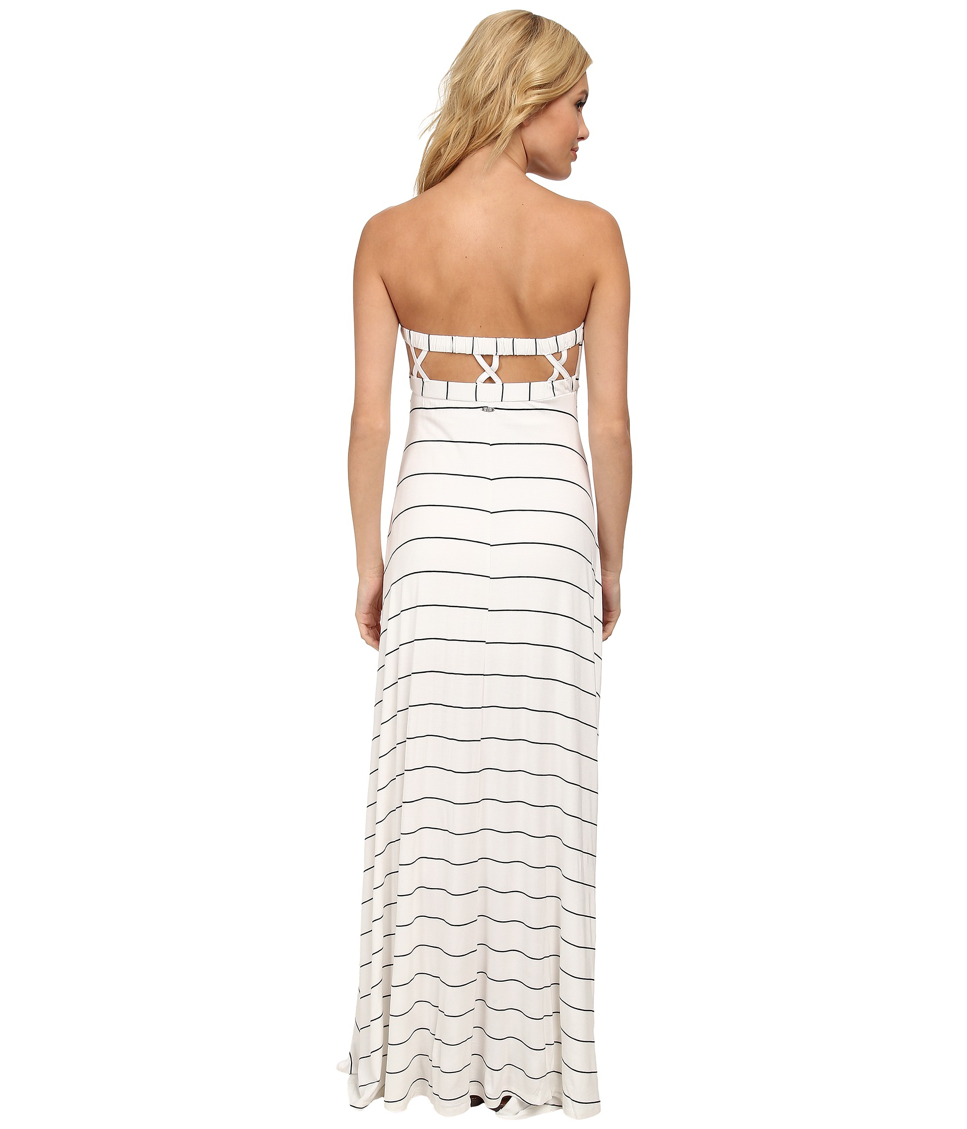 Rip curl Borderline Maxi Dress in White | Lyst