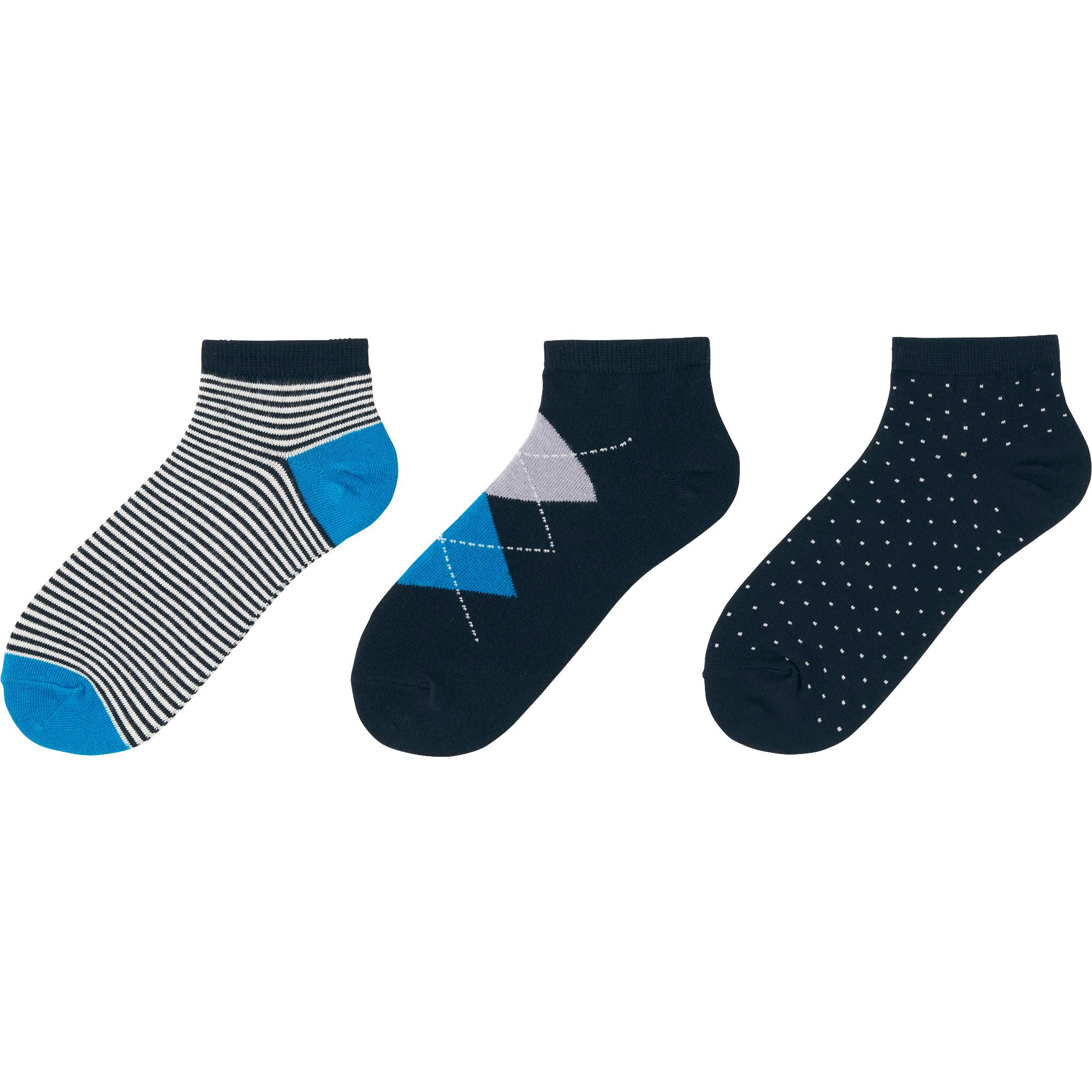Uniqlo Short Socks - 3 Pack (Basic) in Blue (NAVY) | Lyst