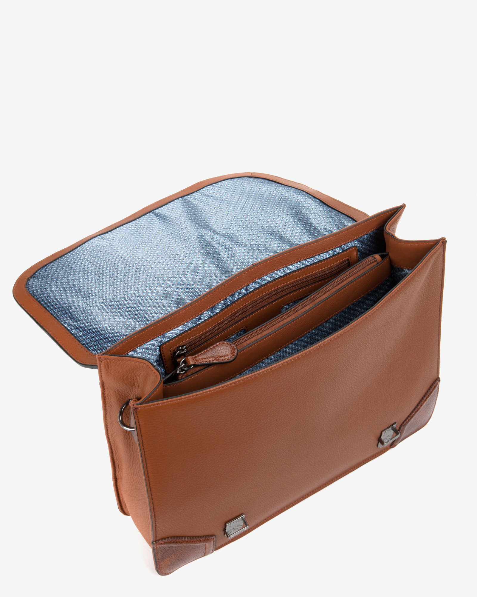 Lyst Ted Baker Leather Contrast Corner Briefcase in Brown for Men