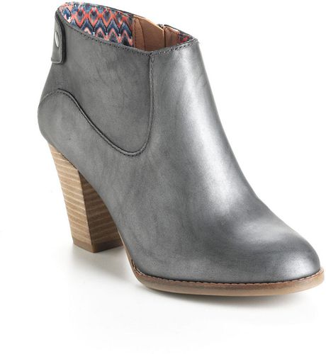 Lucky Brand Ubiza Leather Ankle Boots in Silver (BLACK) | Lyst