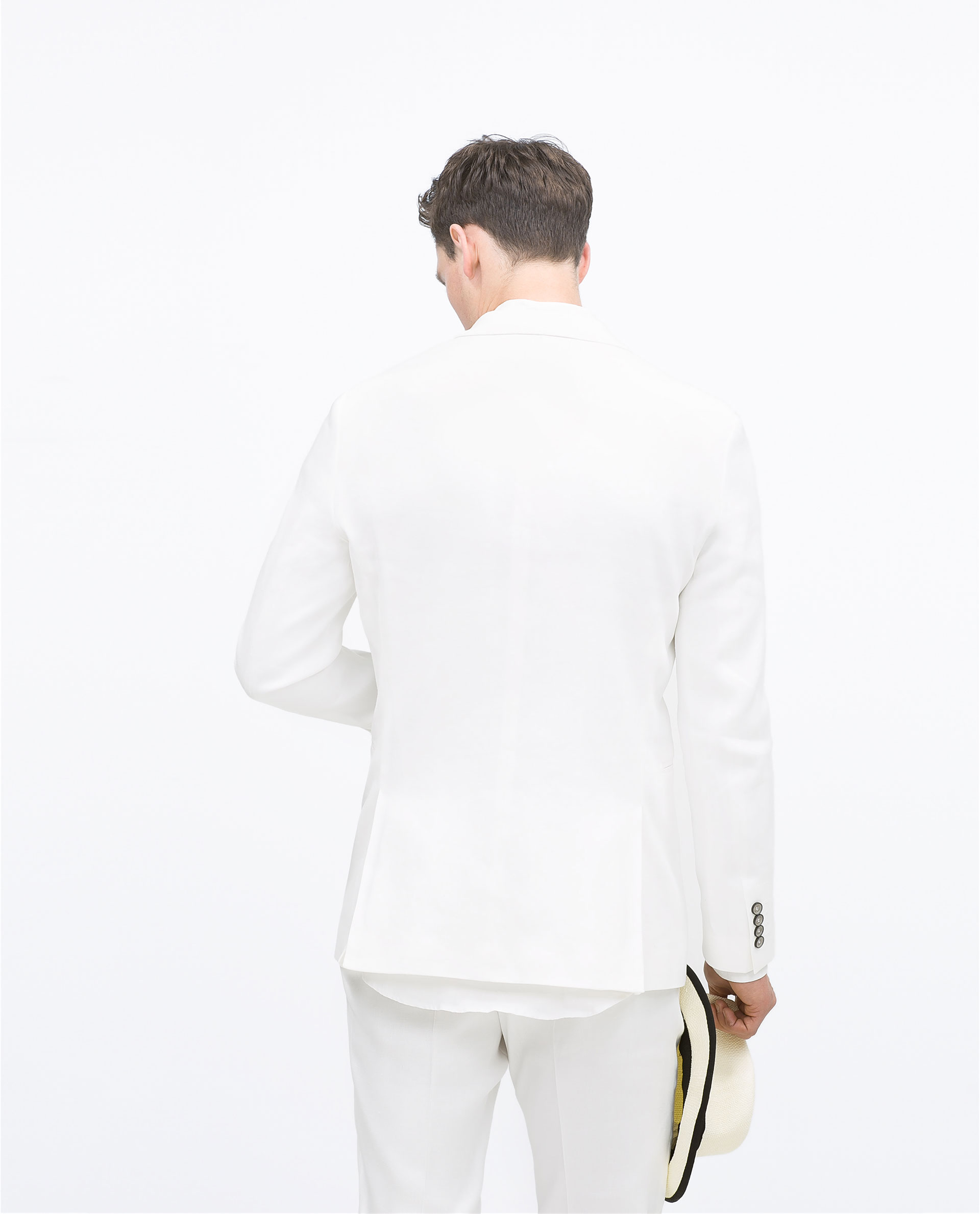 Zara Linen Blazer in White for Men | Lyst