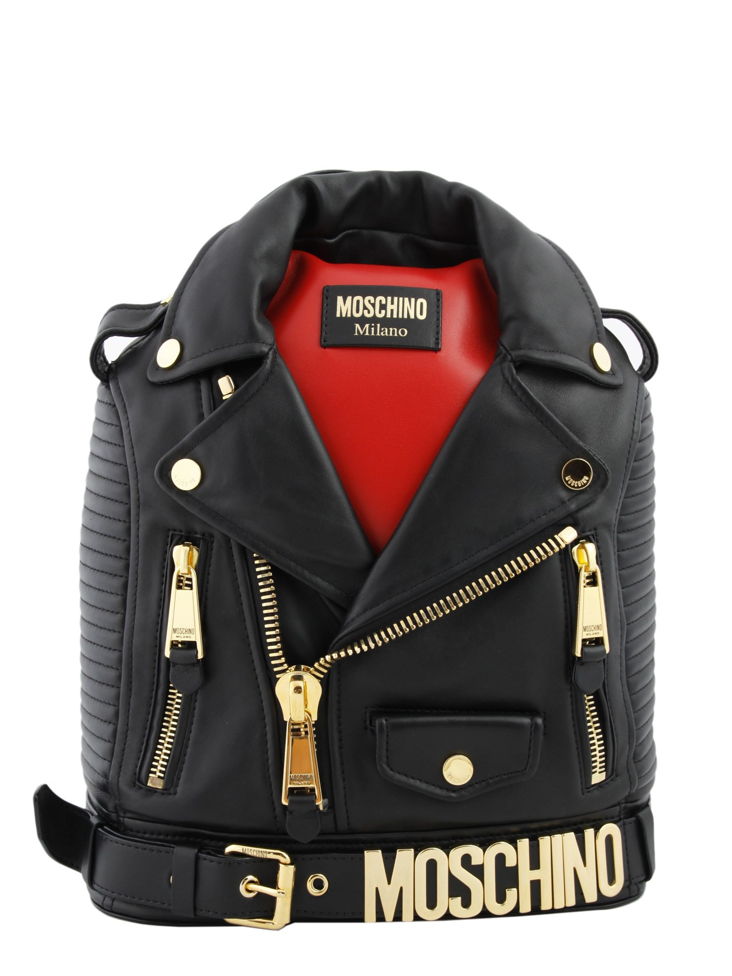 Moschino Biker Jacket Backpack in Black (Nero) | Lyst