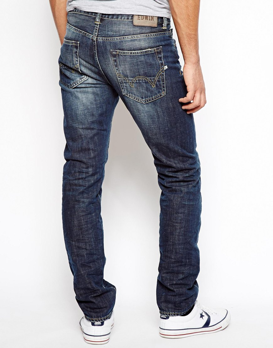 Lyst - Edwin Jeans Ed-80 Slim Tapered Blurred Wash in Blue for Men